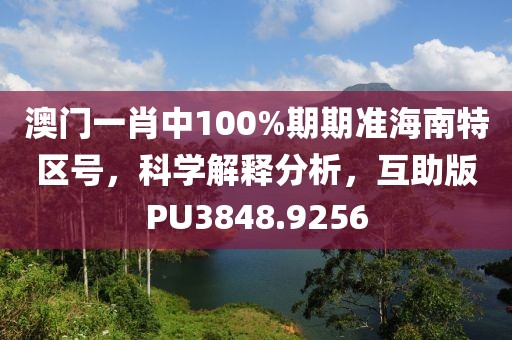 澳门一肖中100%期期准海南特区号，科学解释分析，互助版PU3848.9256