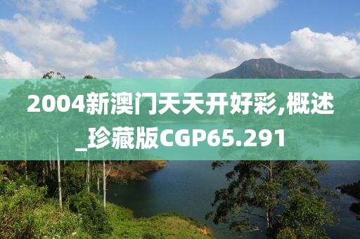 2004新澳门天天开好彩,概述_珍藏版CGP65.291