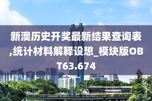 新澳历史开奖最新结果查询表,统计材料解释设想_模块版OBT63.674