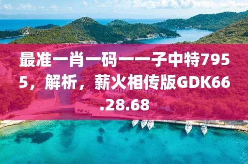 最准一肖一码一一子中特7955，解析，薪火相传版GDK66.28.68