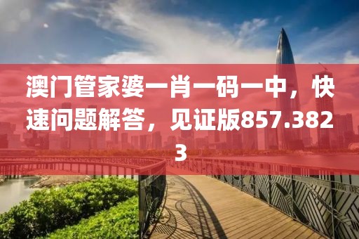 澳门管家婆一肖一码一中，快速问题解答，见证版857.3823