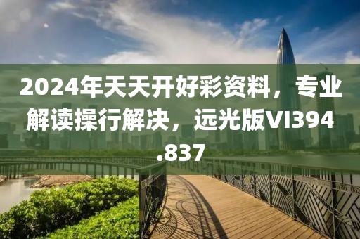 2024年天天开好彩资料，专业解读操行解决，远光版VI394.837