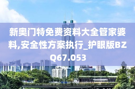 新奥门特免费资料大全管家婆料,安全性方案执行_护眼版BZQ67.053