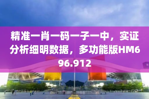 精准一肖一码一子一中，实证分析细明数据，多功能版HM696.912