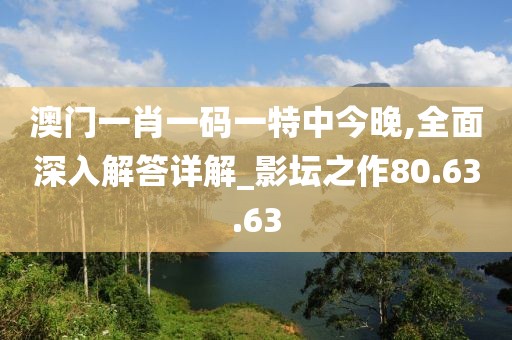 澳门一肖一码一特中今晚,全面深入解答详解_影坛之作80.63.63