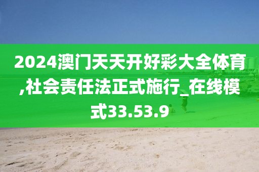 2024澳门天天开好彩大全体育,社会责任法正式施行_在线模式33.53.9