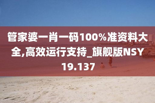 管家婆一肖一码100%准资料大全,高效运行支持_旗舰版NSY19.137