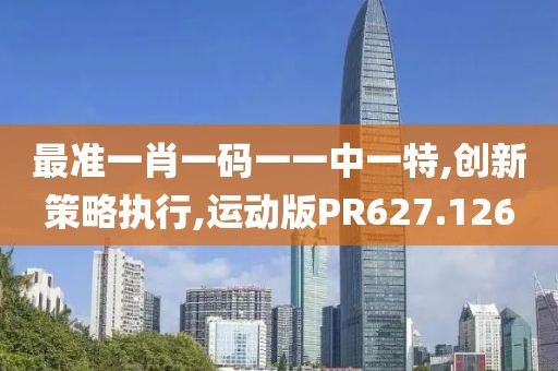 最准一肖一码一一中一特,创新策略执行,运动版PR627.126