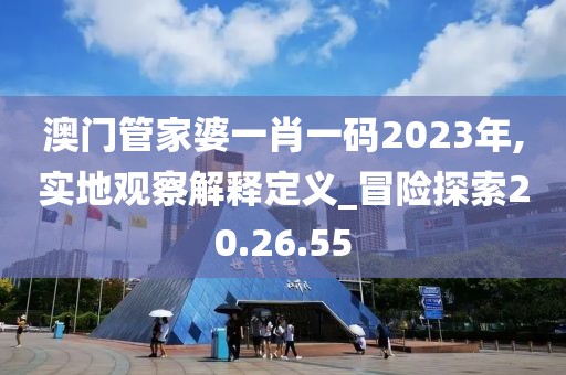 澳门管家婆一肖一码2023年,实地观察解释定义_冒险探索20.26.55