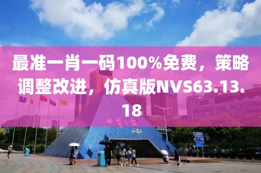 最准一肖一码100%免费，策略调整改进，仿真版NVS63.13.18
