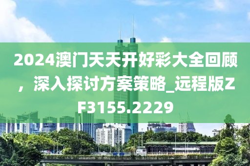 2024澳门天天开好彩大全回顾，深入探讨方案策略_远程版ZF3155.2229