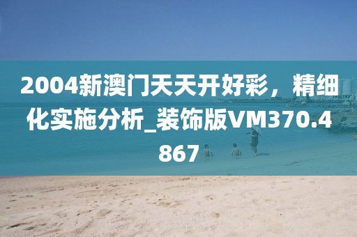 2004新澳门天天开好彩，精细化实施分析_装饰版VM370.4867