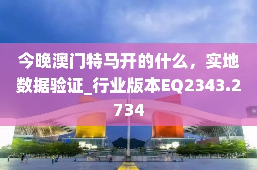 今晚澳门特马开的什么，实地数据验证_行业版本EQ2343.2734
