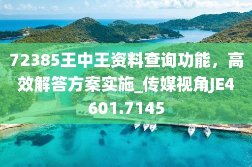 72385王中王资料查询功能，高效解答方案实施_传媒视角JE4601.7145