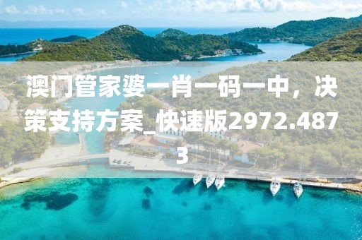 澳门管家婆一肖一码一中，决策支持方案_快速版2972.4873