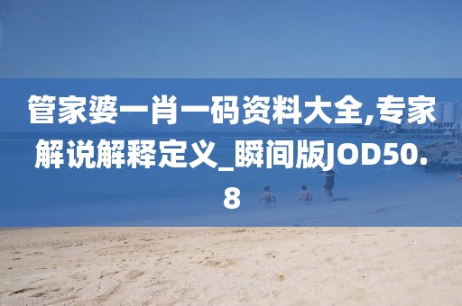 管家婆一肖一码资料大全,专家解说解释定义_瞬间版JOD50.8